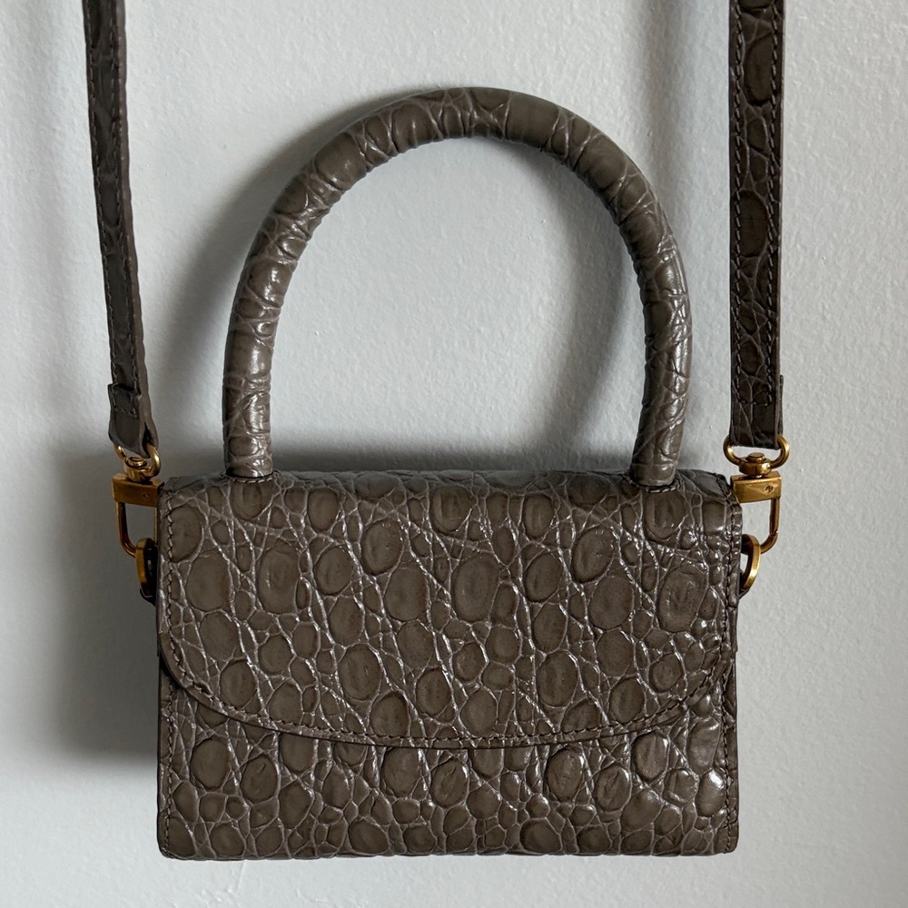 BY FAR - crossbody taupe bag